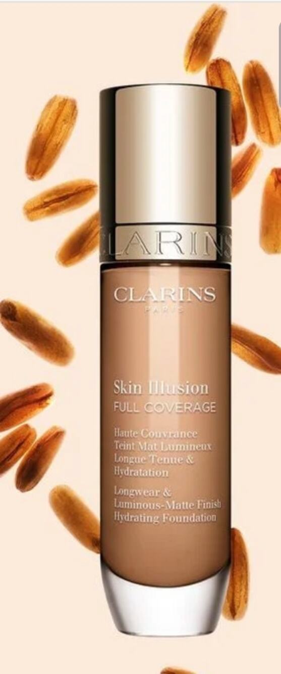 Clarins Skin Illusion Full Coverage Fluid Foundation 106 Vanilla NIB SmudgeProof